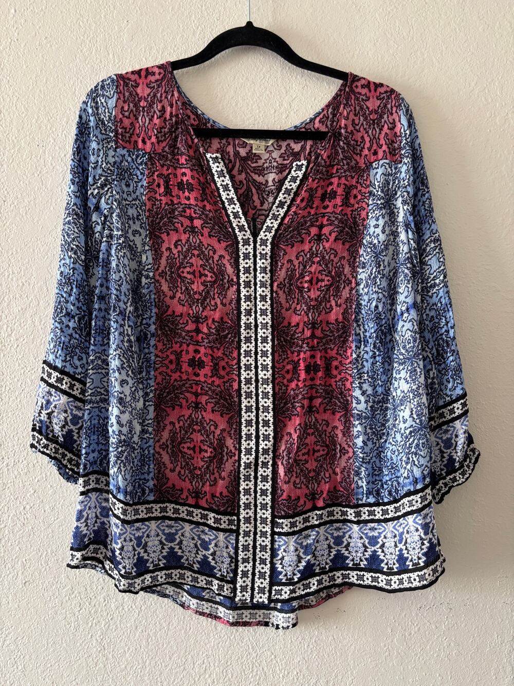 Lucky Brand Top Blouse Womens Plus Size 1X
